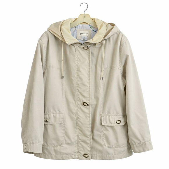 St. John's Bay Other - Vintage St Johns Bay Hooded Nautical Jacket Sailboat Lined Utility Coat L Rare